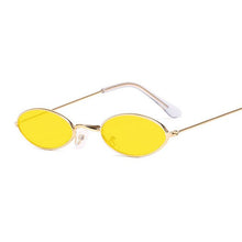 Load image into Gallery viewer, vintage small oval pink sunglasses