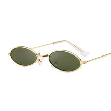 Load image into Gallery viewer, vintage small oval black sunglasses