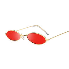 Load image into Gallery viewer, vintage small oval black sunglasses