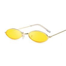Load image into Gallery viewer, vintage small oval black sunglasses