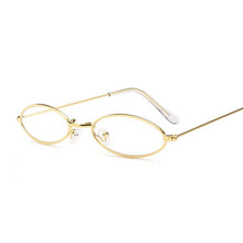 Load image into Gallery viewer, vintage small oval black sunglasses