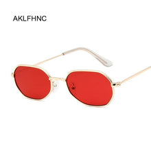 Load image into Gallery viewer, small oval red sunglasses
