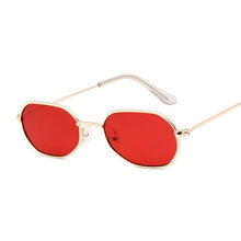 Load image into Gallery viewer, small oval red sunglasses
