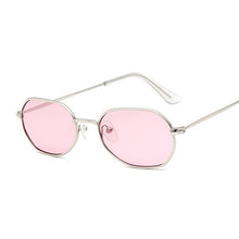 Load image into Gallery viewer, small oval red sunglasses