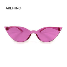 Load image into Gallery viewer, rimless hot woman purple sunglasses