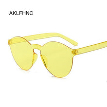 Load image into Gallery viewer, rimless summer yellow sunglasses