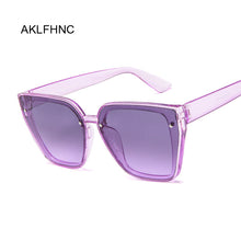 Load image into Gallery viewer, square purple sunglasses
