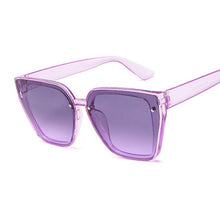 Load image into Gallery viewer, square purple sunglasses