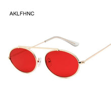 Load image into Gallery viewer, red oval woman sunglasses
