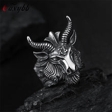 Load image into Gallery viewer, Vintage Satanic Goat Ring